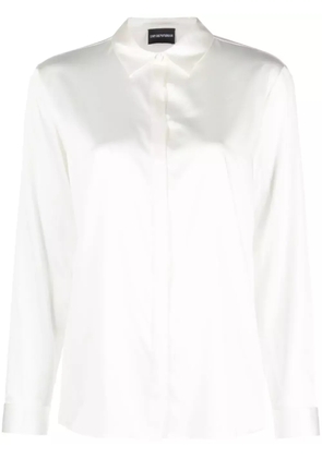 Emporio Armani satin silk shirt - White