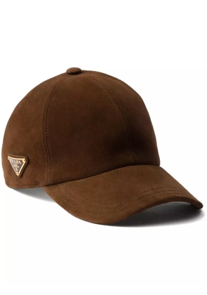 Prada suede baseball cap - Brown