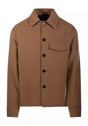 Burberry wool shirt jacket - Brown