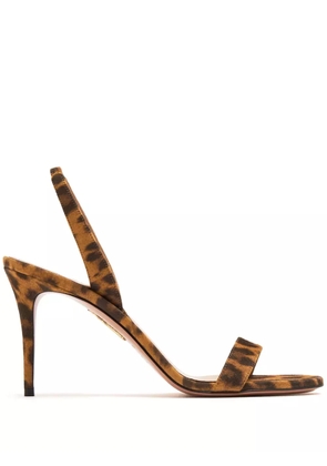 Aquazzura So Nude 85mm leather sandals - Brown
