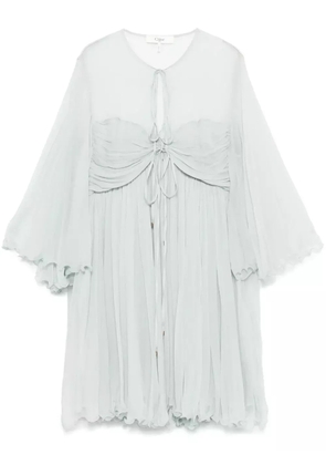 Chloé pleated silk mini dress - Green