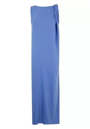 P.A.R.O.S.H. ruch-shoulder shift dress - Blue