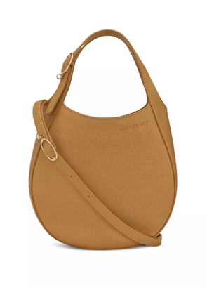 Longchamp small grained-leather handbag - Yellow