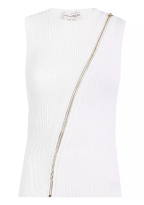 Alexander McQueen zip-detailing vest - White