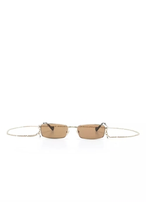 Gucci Eyewear rectangle-frame sunglasses - Gold