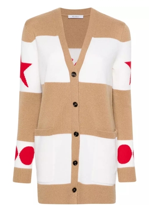 Max Mara Valido 1951-motif striped cardigan - White