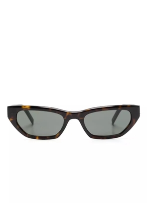 Saint Laurent Eyewear tortoiseshell-effect cat-eye frame sunglasses - Brown