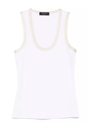 Fabiana Filippi contrasting-border tank top - White