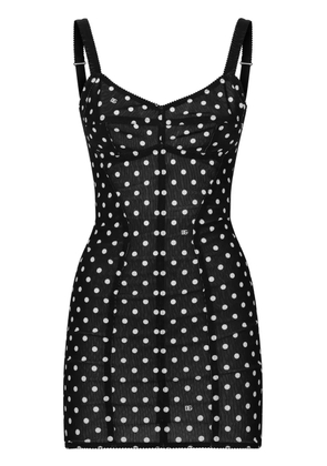 Dolce & Gabbana polka-dot corset minidress - Black