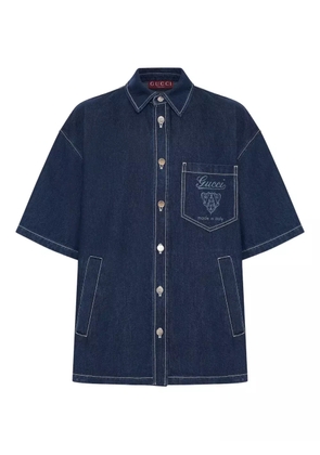 Gucci lasered denim shirt - 4032 BLUE