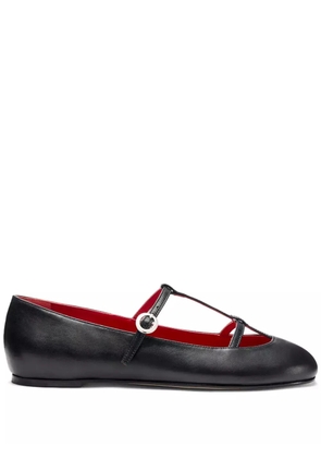 Scarosso Linda I leather ballerina shoes - Black