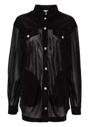 MOSCHINO JEANS semi-sheer shirt - Black