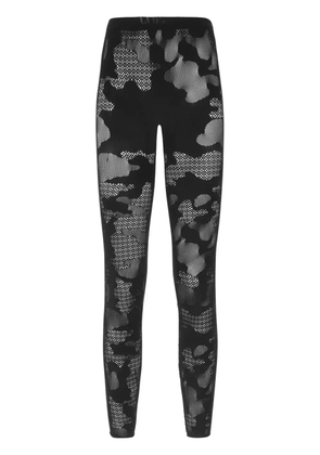 GCDS camouflage-pattern mesh leggings - Black
