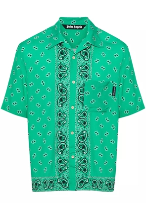Palm Angels paisley-print poplin shirt - Green