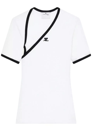 Courrèges Slash Contrast T-shirt - White