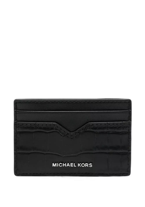 Michael Kors crocodile-embossed cardholder - Black