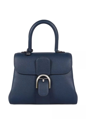 Delvaux Brillant PM pebbled leather flap bag - Blue