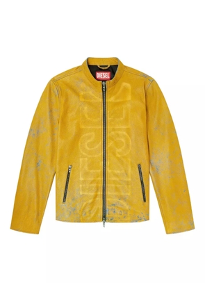 Diesel L-Evert-A leather zip-front jacket - Yellow