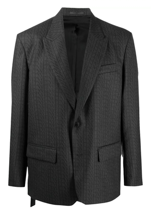 Valentino Garavani VLTN print single-breasted blazer - Grey
