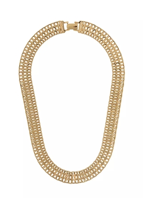 Susan Caplan Vintage 1970's watchband necklace - Gold