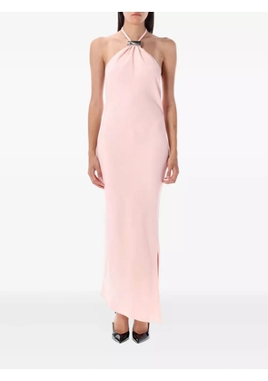 The Attico halter-neck clasp maxi dress - Pink