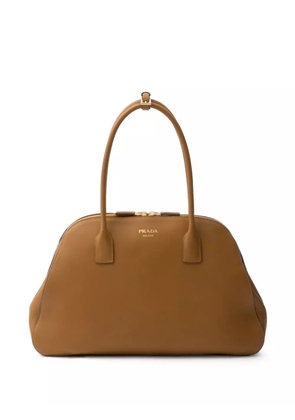 Prada large leather tote bag - Brown