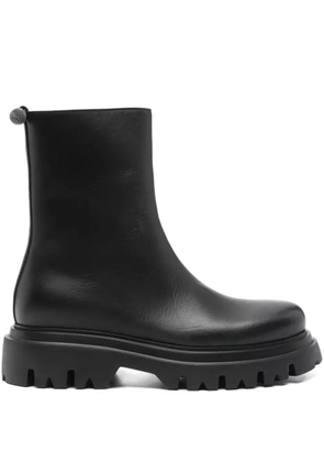 Fabiana Filippi leather side-zip boots - Black