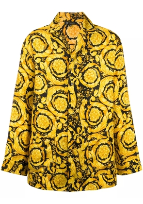 Versace Barocco-print pyjama shirt - Yellow