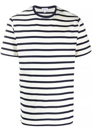 Sunspel striped crew neck T-shirt - Blue