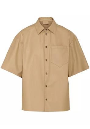 Prada leather shirt - Neutrals