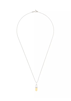 True Rocks small pill pendant necklace - Metallic