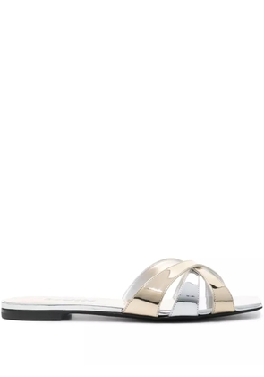 3juin Caris Vegas leather slides - Silver