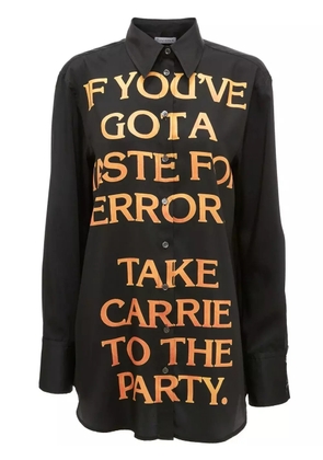 JW Anderson slogan-print cotton shirt - Black