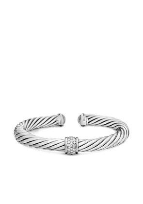 David Yurman sterling silver Classic Cable Station bracelet (7mm)