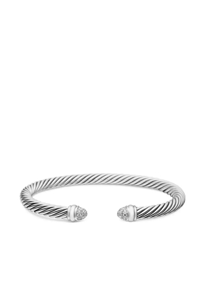 David Yurman sterling silver Classic Cable diamond bracelet (5mm)
