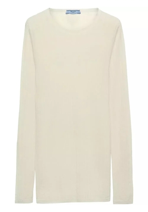 Prada crew-neck silk jumper - Green