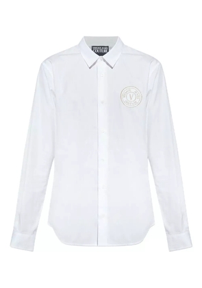 Versace Jeans Couture logo-embroidered cotton shirt - White