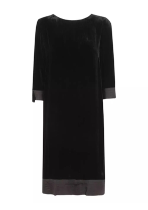 Bianco Levrin velvet three-quarter sleeve dress - Black