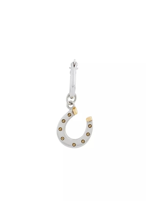 True Rocks horseshoe hoop earring - Silver
