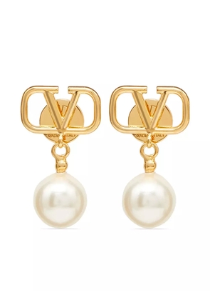 Valentino Garavani VLogo Signature pearl drop earrings - Gold