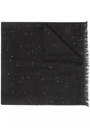 Brunello Cucinelli sequin embellished scarf - Black