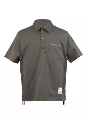 Thom Browne RWB stripe-detail polo shirt - Green