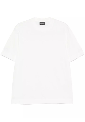 Emporio Armani logo-jacquard T-shirt - White