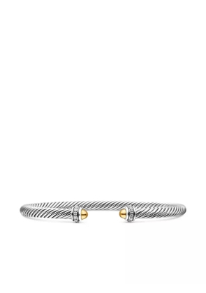David Yurman 18kt yellow gold and sterling silver Classic Cable diamond bracelet (4mm)