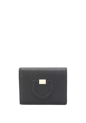 Ferragamo embossed Gancini motif grainy wallet - Black