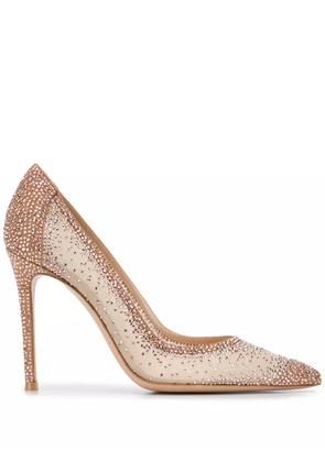 Gianvito Rossi Rania 105mm rhinestone pumps - Pink