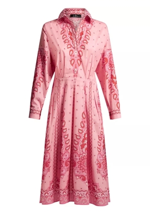 ETRO paisley-print shirt dress - Pink