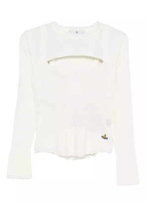 Vivienne Westwood cut-out knitted top - Neutrals