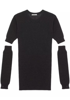 LEMAIRE detachable-sleeve dress - Brown