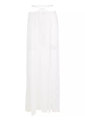 Amir Slama lace maxi skirt - White